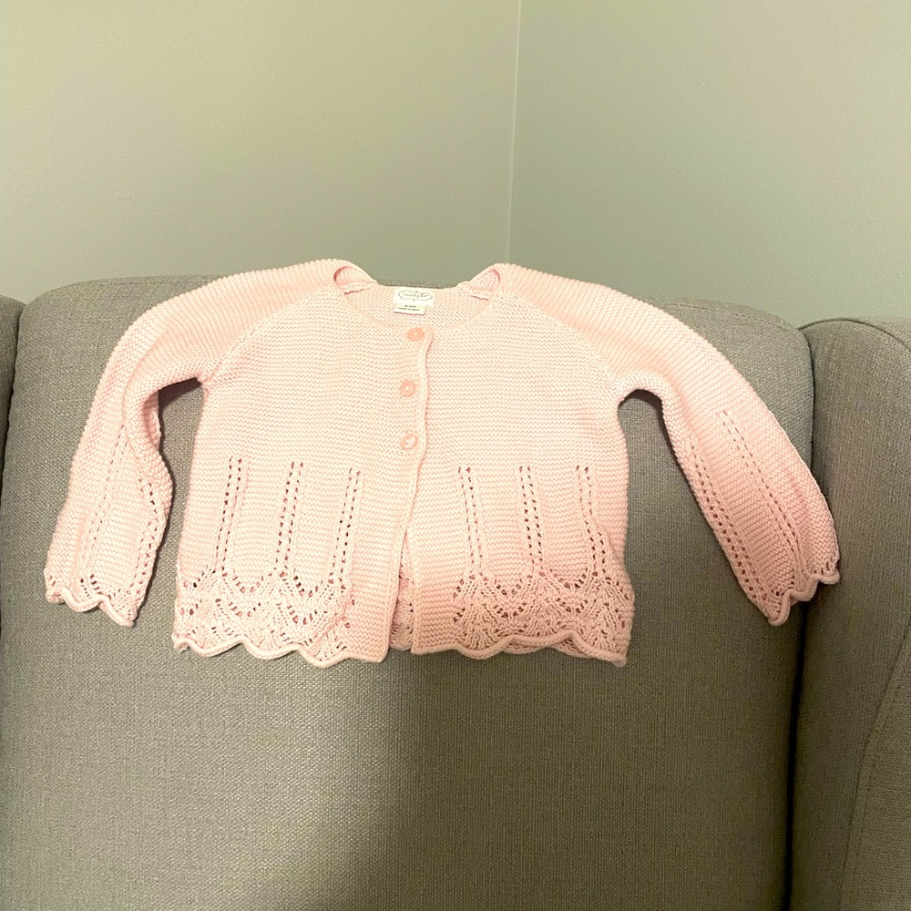 Pink Knit Baby Cardigan